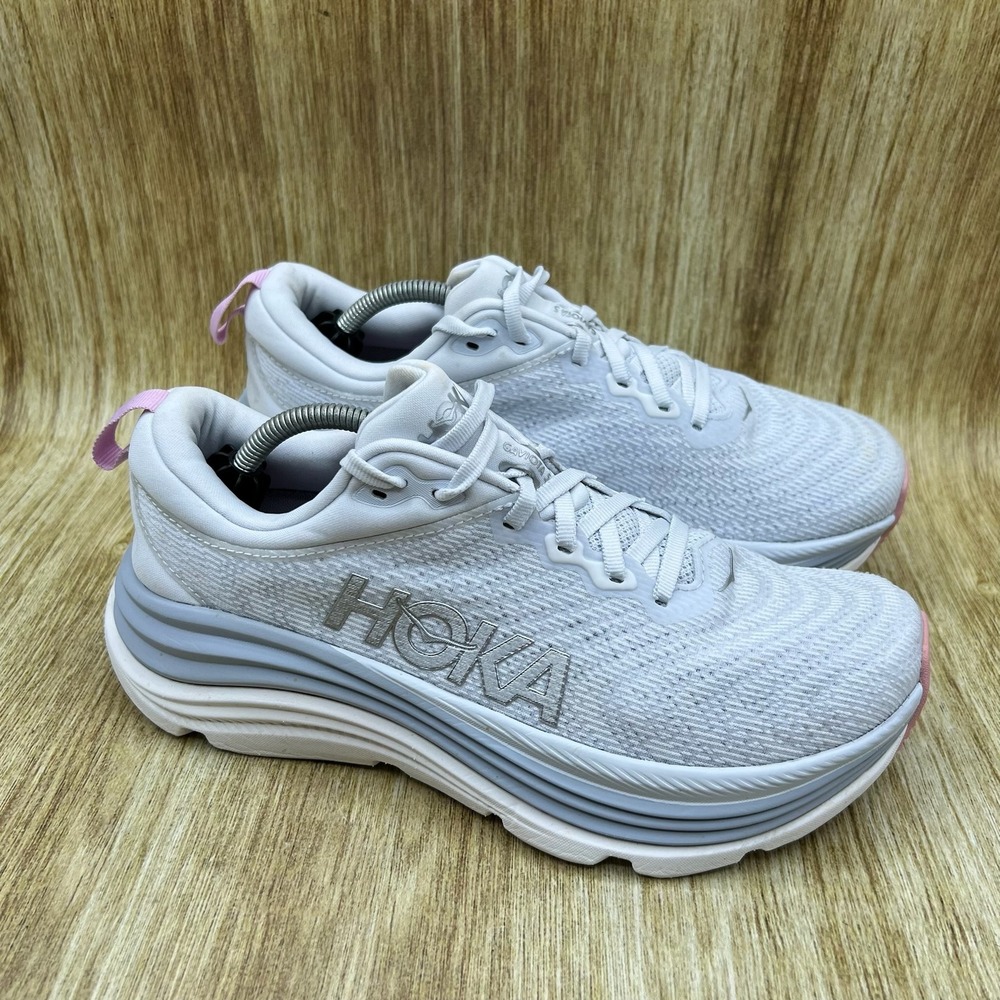 Hoka One One Gaviota 5 Running Shoes Womens 8 Sea Ice Pink Twilight 1134235 SCP